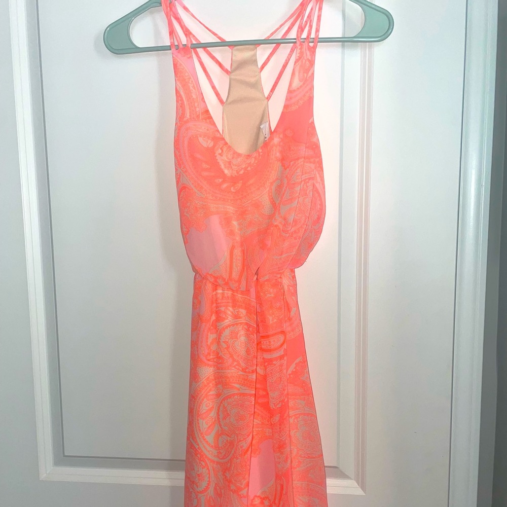 Lush XS Bright pink colorful dress